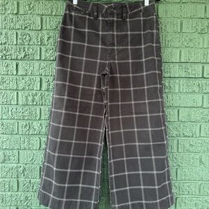 Madewell Wide Leg Crop Checkered Pants
